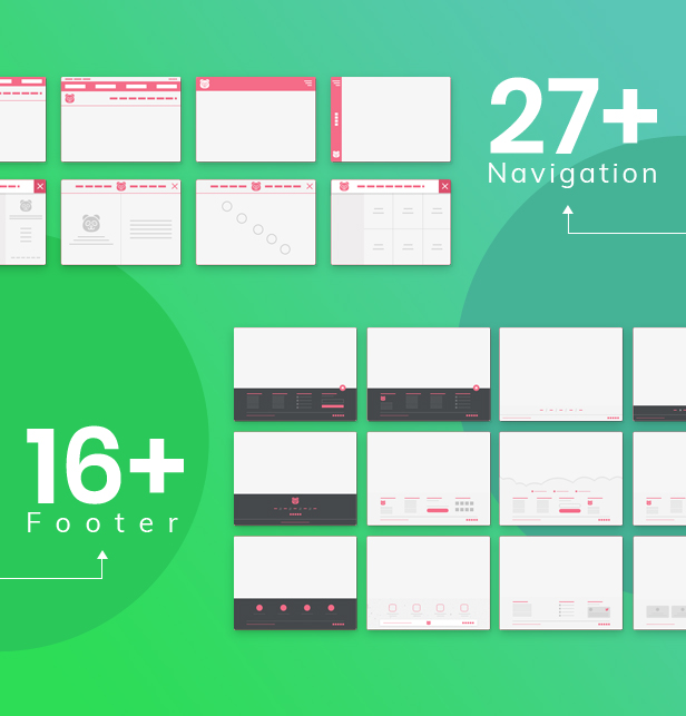 WebPanda Provides Awesome Header & Footer with unlimited variations.