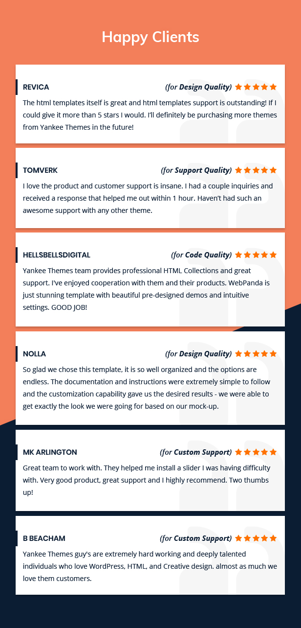 WebPanda happy clients review and comment