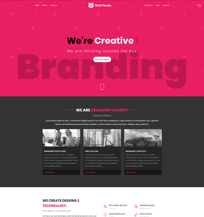WebPanda Onepage Branding